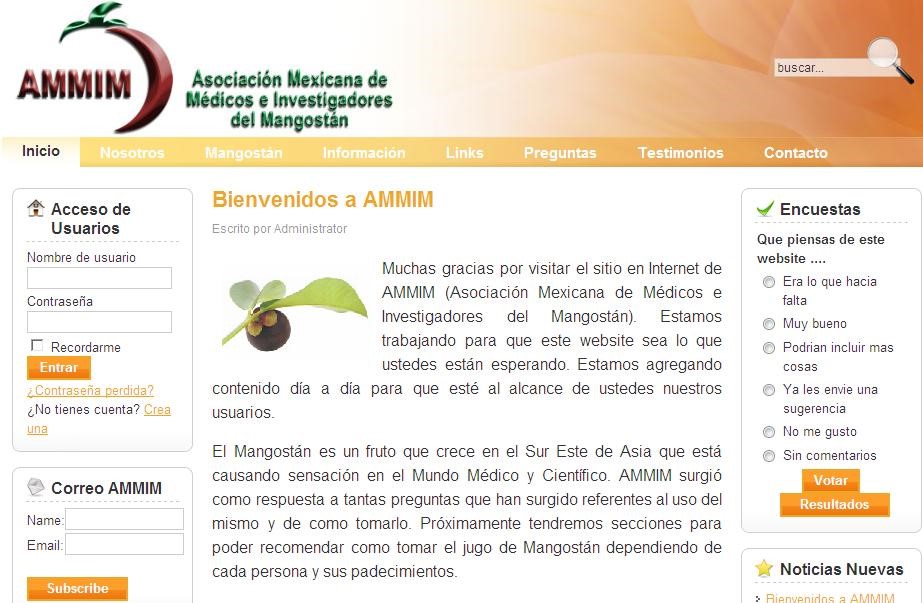 Asociación de Médicos mexicanos investigadores del Mangostán ammim.org.