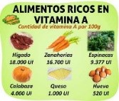 Alimentos ricos en Vitamina A